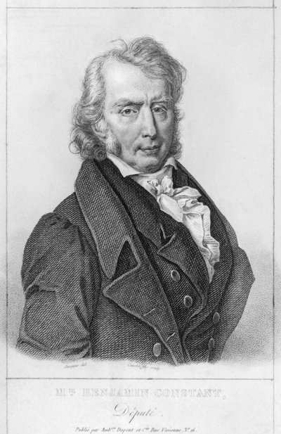 Henri Benjamin Constant de Rebecque (1767-1830) als Afgevaardigde, gegraveerd door Louis Francois Couche (1782-1849) door Jacques